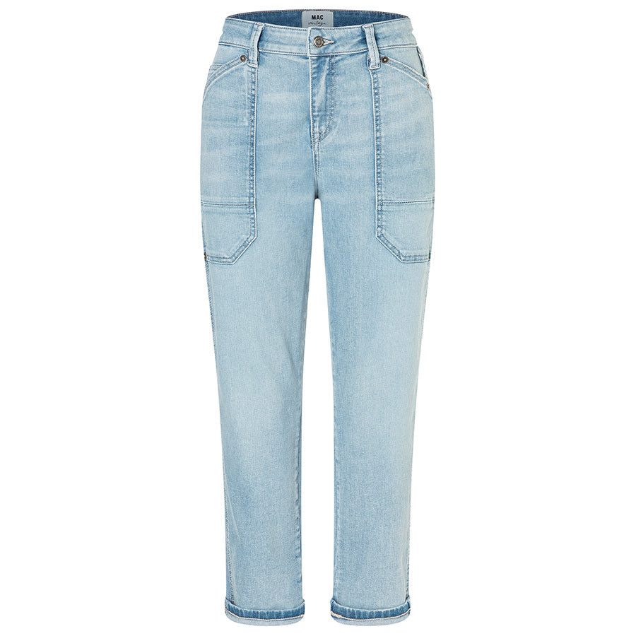 MAC JEANS IOWA BAGGY HIGH-LOW BLEACHED