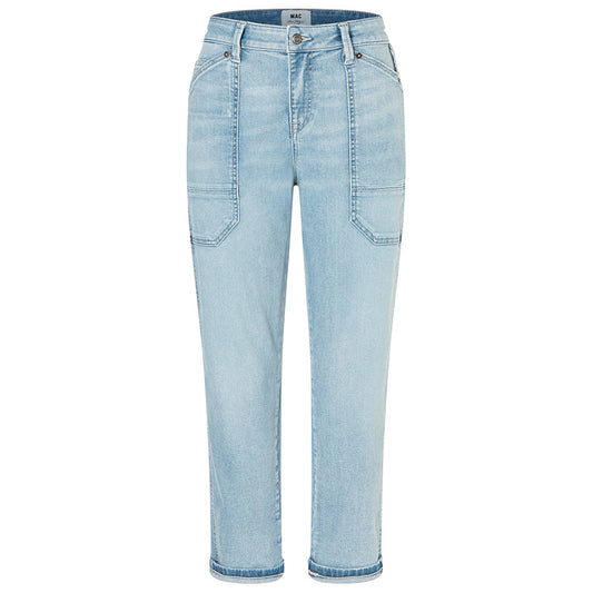 MAC JEANS IOWA BAGGY HIGH-LOW BLEACHED