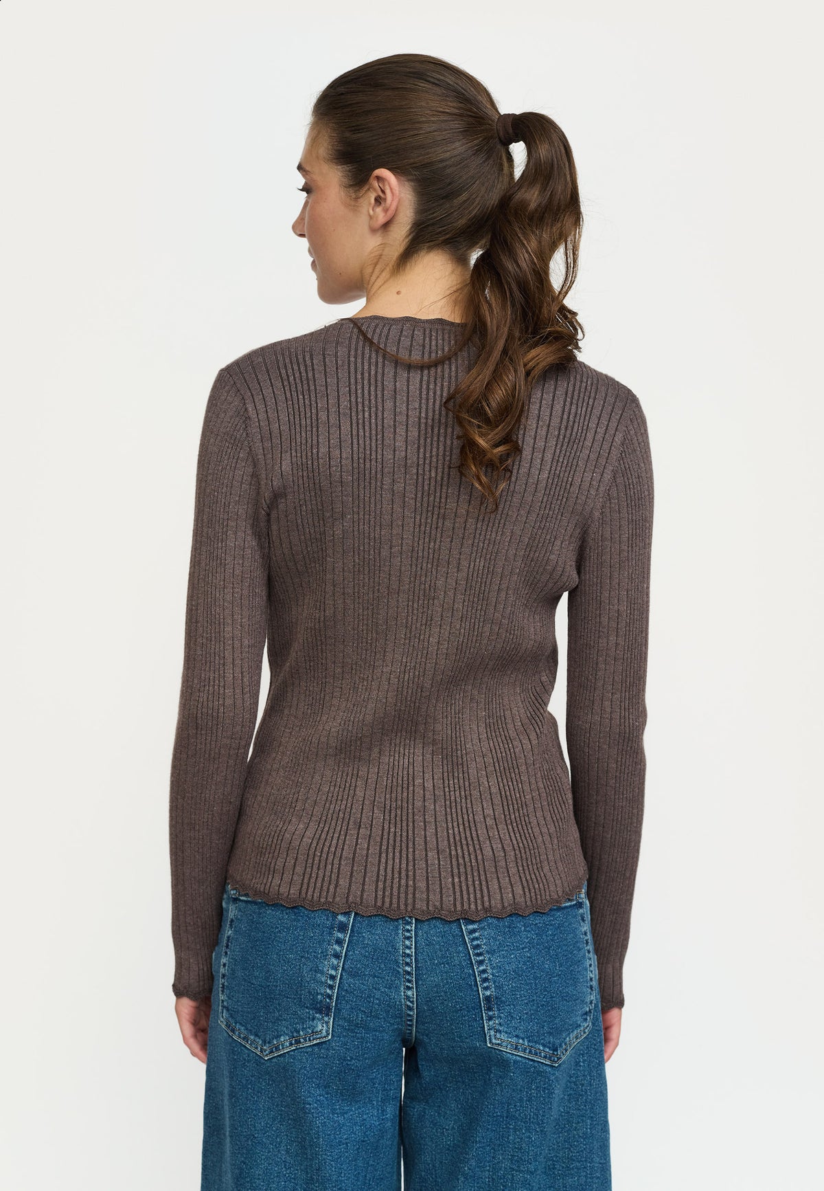 SOFT REBELS TOP MARLA COFFEE QUARTZ MELANGE