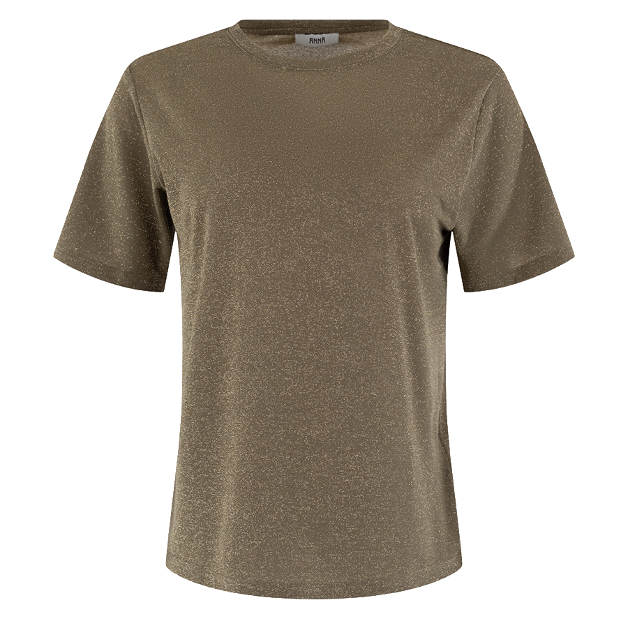 ANNA T-SHIRT GLITTER DARK KAKI