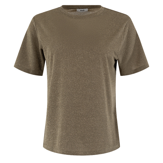 ANNA T-SHIRT GLITTER DARK KAKI