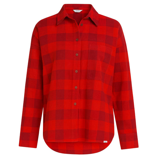PENN&INK BLOUSE CHECKS TOMATO