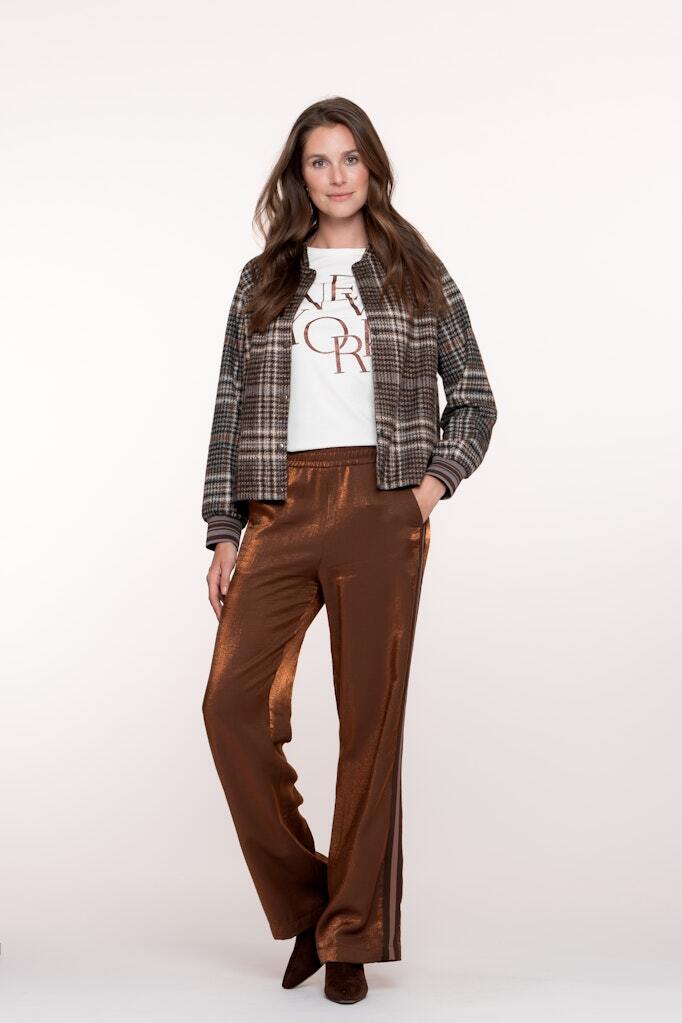 GEISHA JASJE CHECK BROWN/GREY