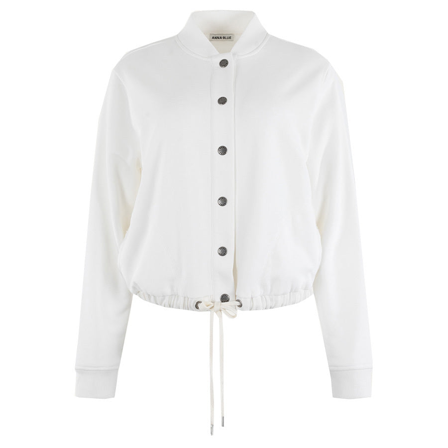 ANNA BLUE VEST SHORTCY OFF-WHITE SOLID