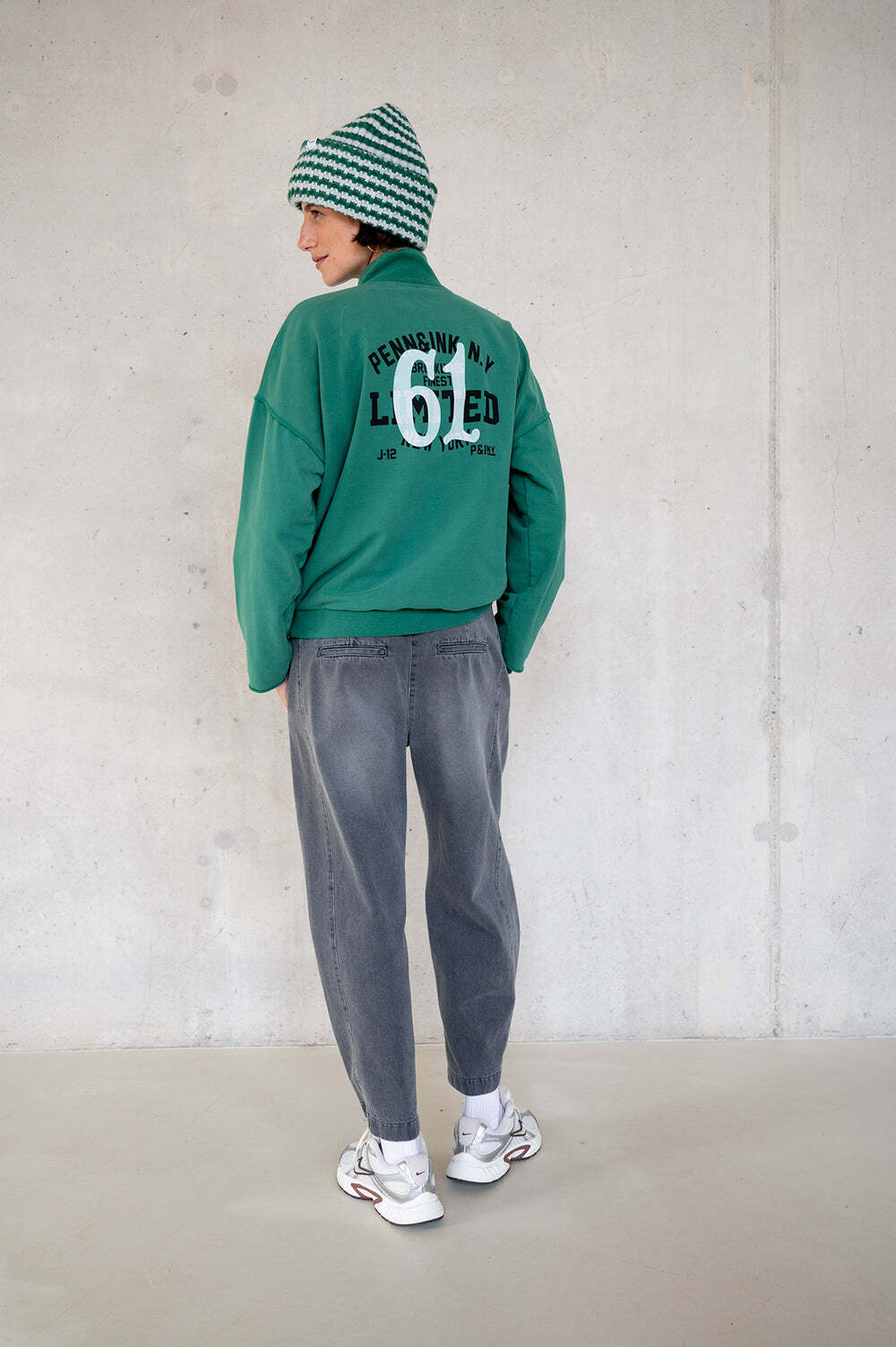 PENN&INK SWEATER PRINT GREEN