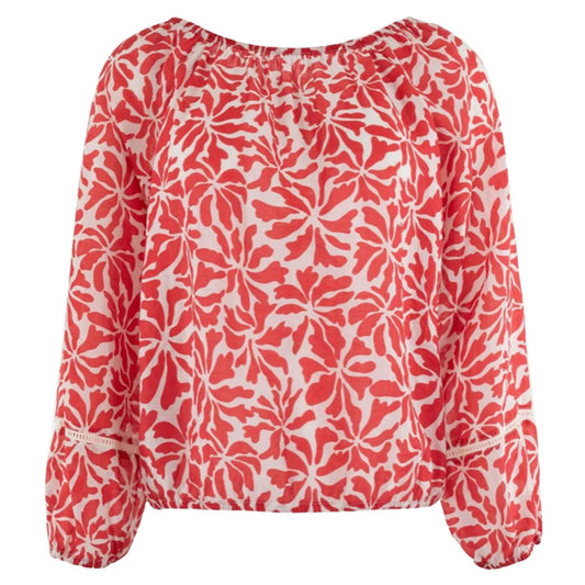 ANNA ANNA BLOUSE BLOEMEN RED DESSIN