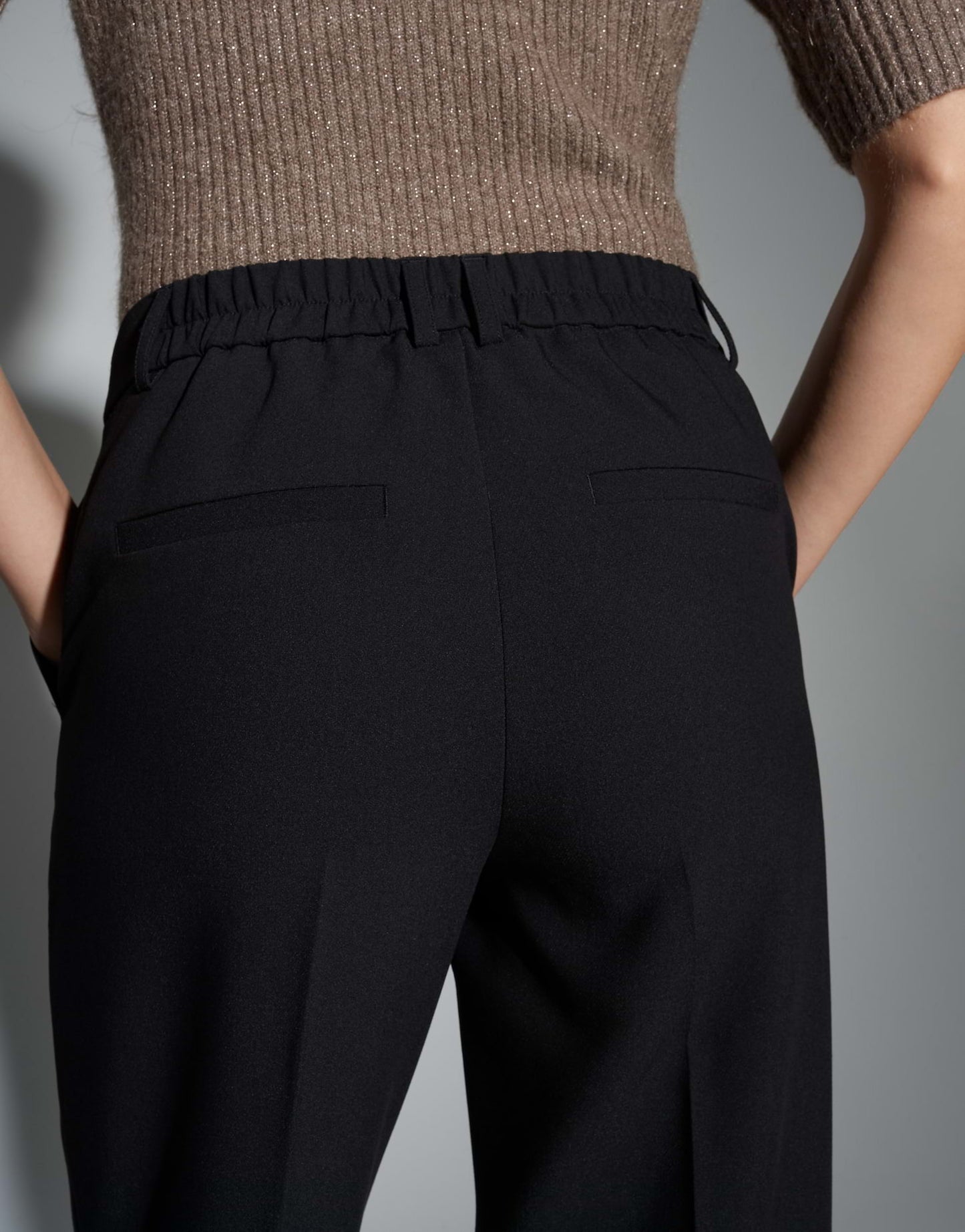 OPUS BROEK MEERI CRISSCROSS BLACK