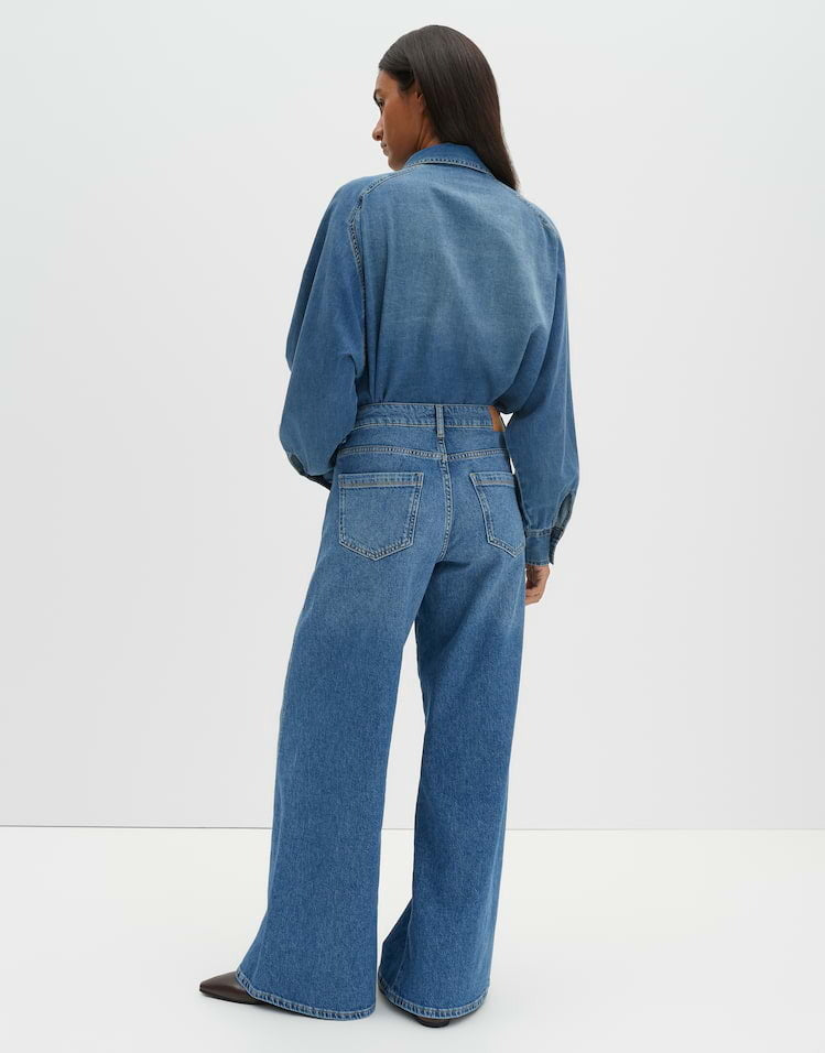 SOMEDAY JEANS CELLMA PALAZZO TWIST MID BALANCE BLUE