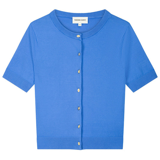FABIENNE CHAPOT VEST MOLLY SHORT SLEEVES MARINA BLUE