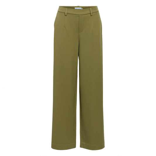 OBJECT BROEK LISA WIDE MARTINI OLIVE