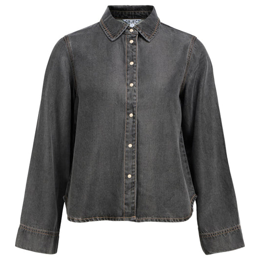 OBJECT BLOUSE FRAME MEDIUM GREY DENIM
