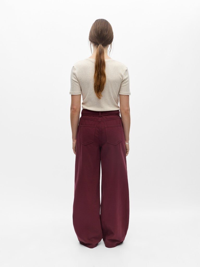 OBJECT JEANS ROSIE WIDE WINDSOR WINE