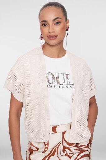 GEISHA VEST AJOUR OFF-WHITE