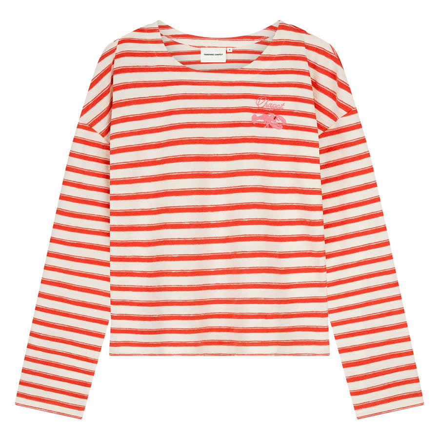 FABIENNE CHAPOT TOP CELINA COSY WHITE/TANGERINE TANGO