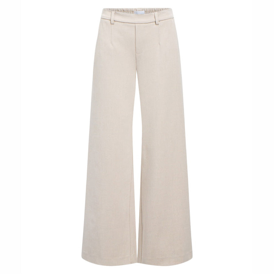 OBJECT BROEK LISA WIDE HUMUS/MELANGE