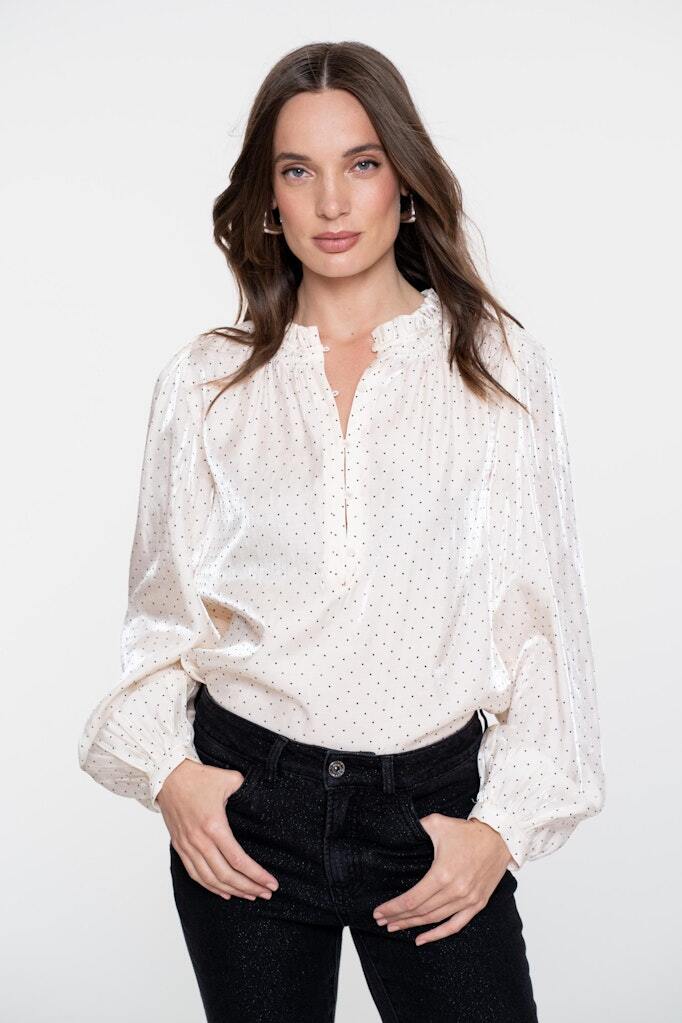 GEISHA GEISHA BLOUSE POLKADOTS RHINESTONES