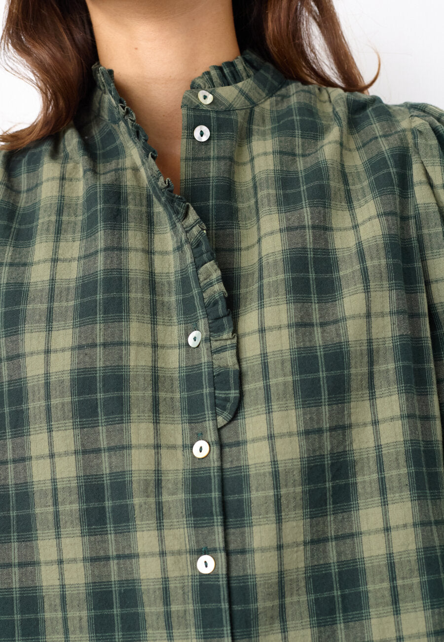 SISTERS POINT BLOUSE VIRSA GREEN CHECK