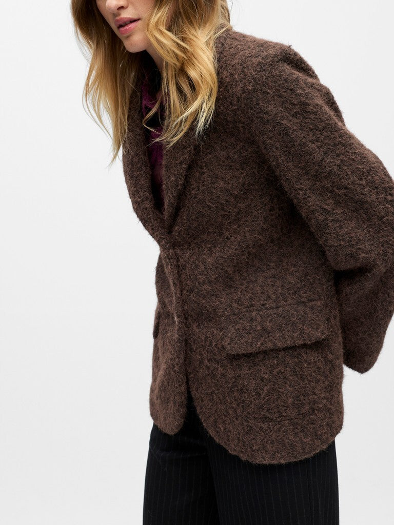 OBJECT BLAZER CELINA SEAL BROWN