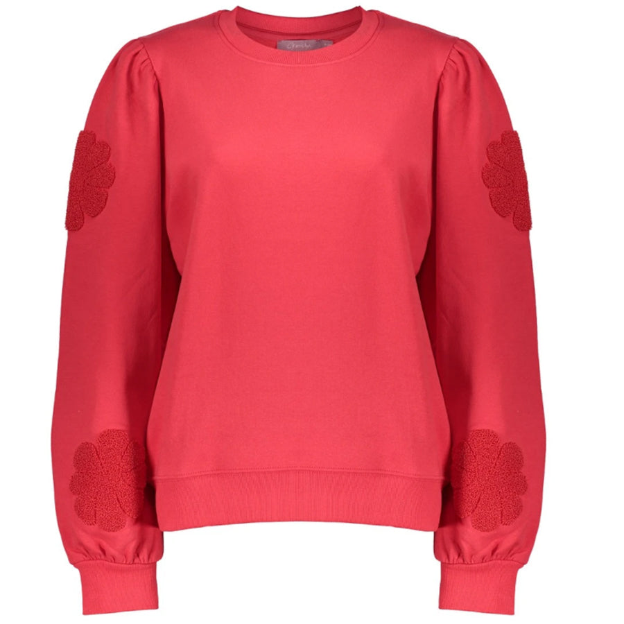 GEISHA SWEATER BIG FLOWER RED