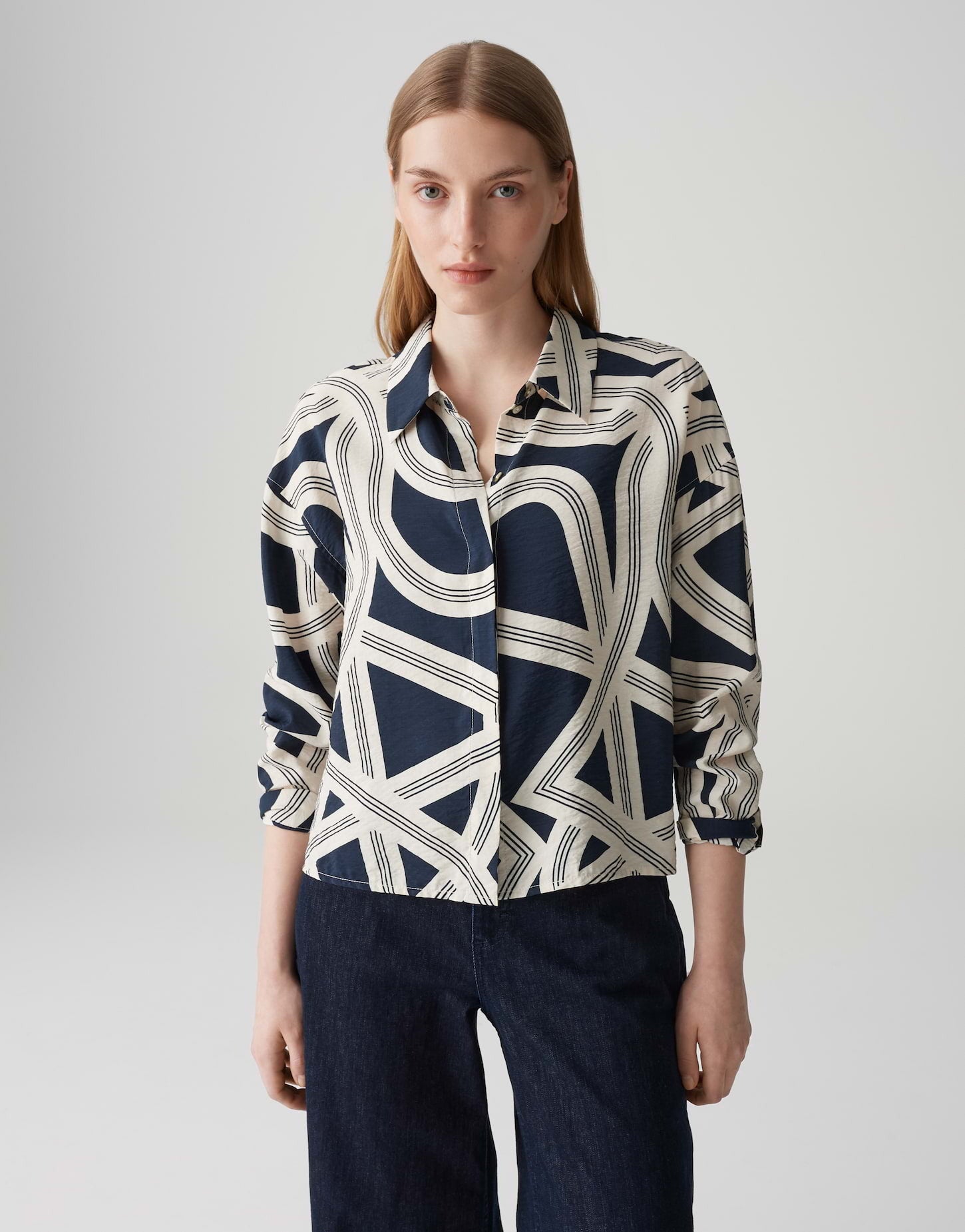 OPUS BLOUSE FAMENA LANE COAL BLUE