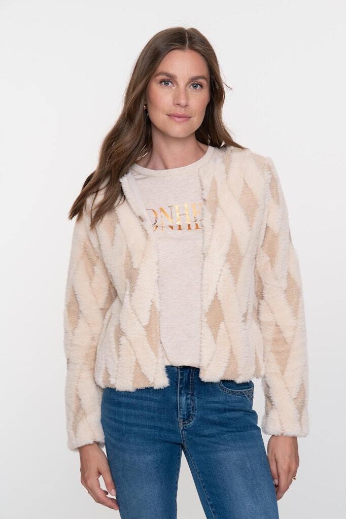 GEISHA JASJE FLUFFY RUITPATROON ECRU