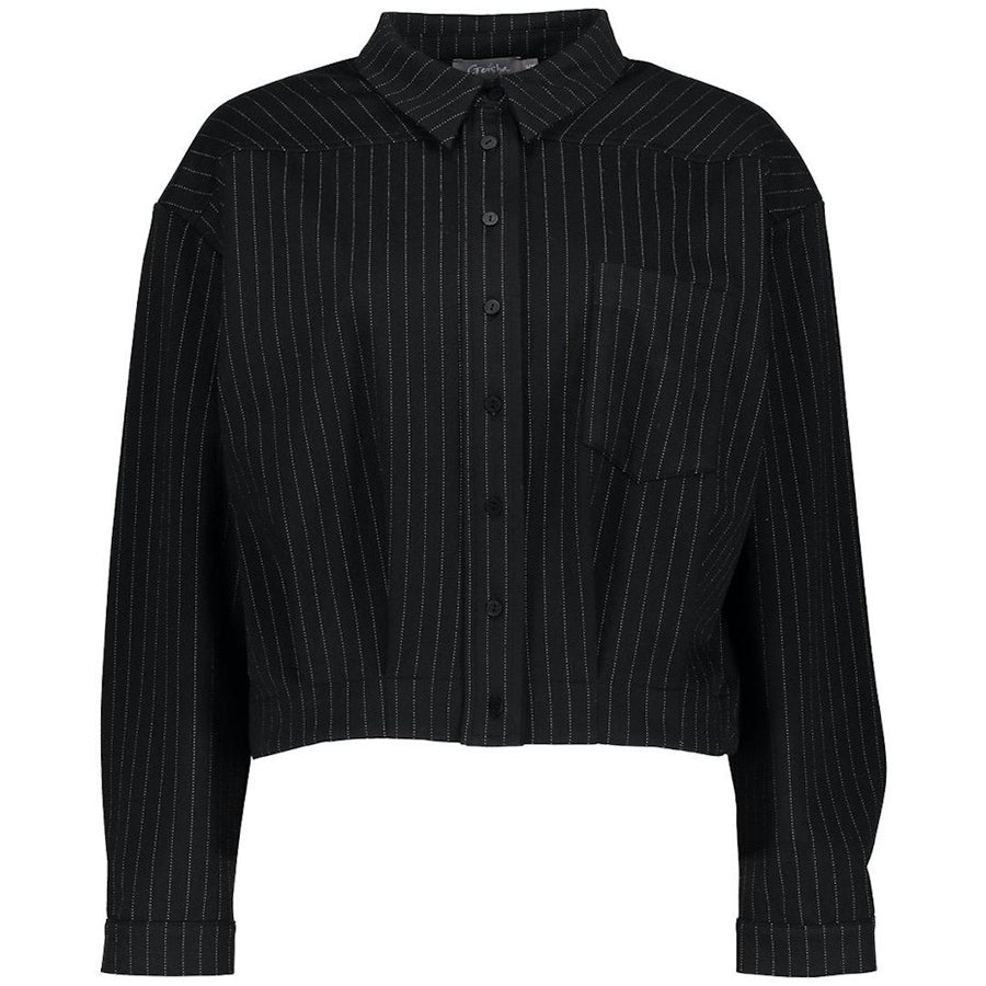 GEISHA JACKET PINSTRIPE BLACK