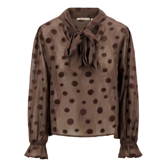 ZUSSS BLOUSE VOILE DARK CHOCO