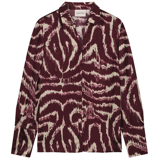 FABIENNE CHAPOT BLOUSE KAIA DEEP BURGUNDY/CREAM