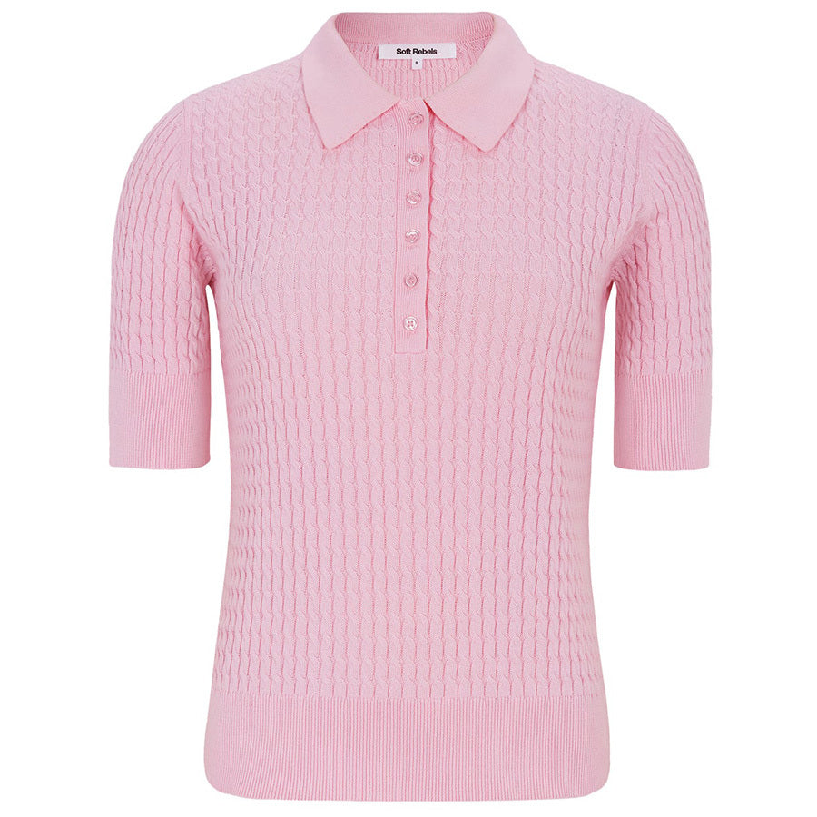 SOFT REBELS POLO BETH BLEACHED MAUVE
