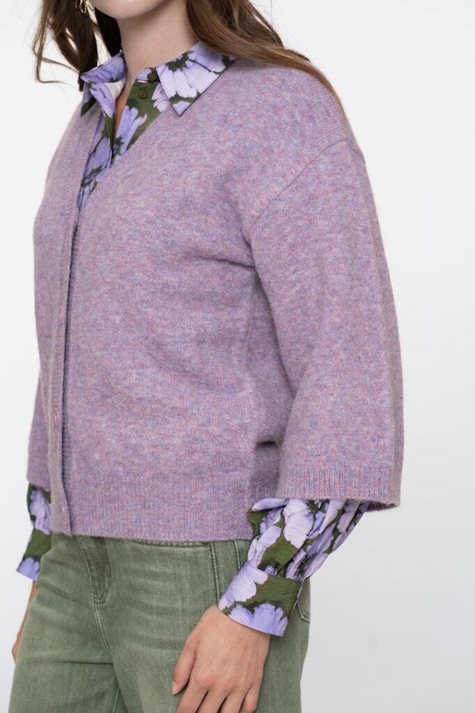 GEISHA VEST 3/4 SLEEVES LILAC