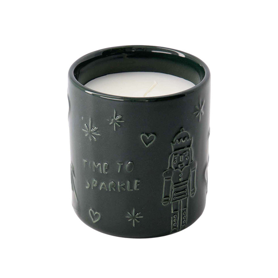 ZUSSS GEURKAARS KERAMIEK TIME TO SPARKLE DONKERGROEN