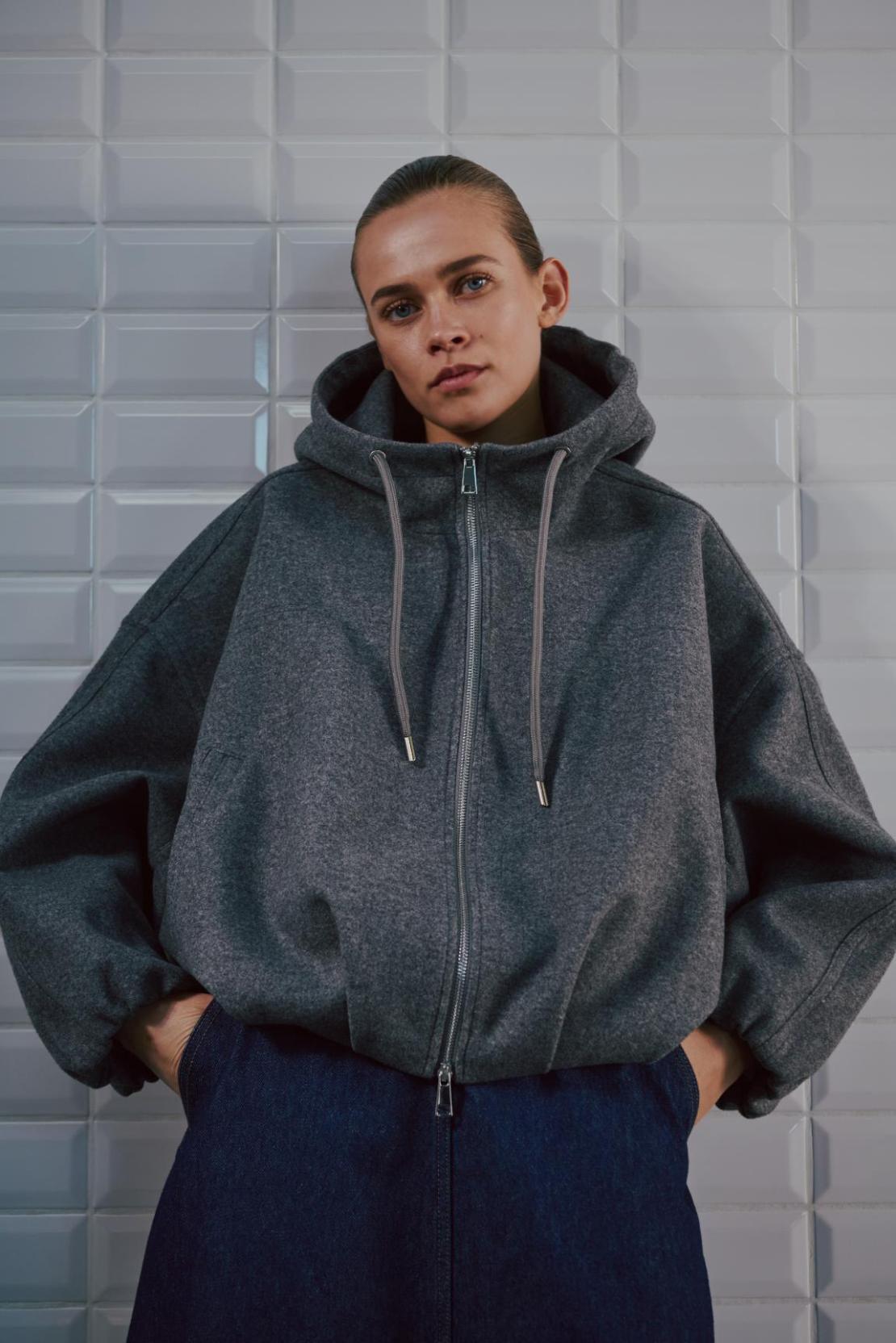 WITHBLACK JACKET FLORA DARK GREY MELANGE