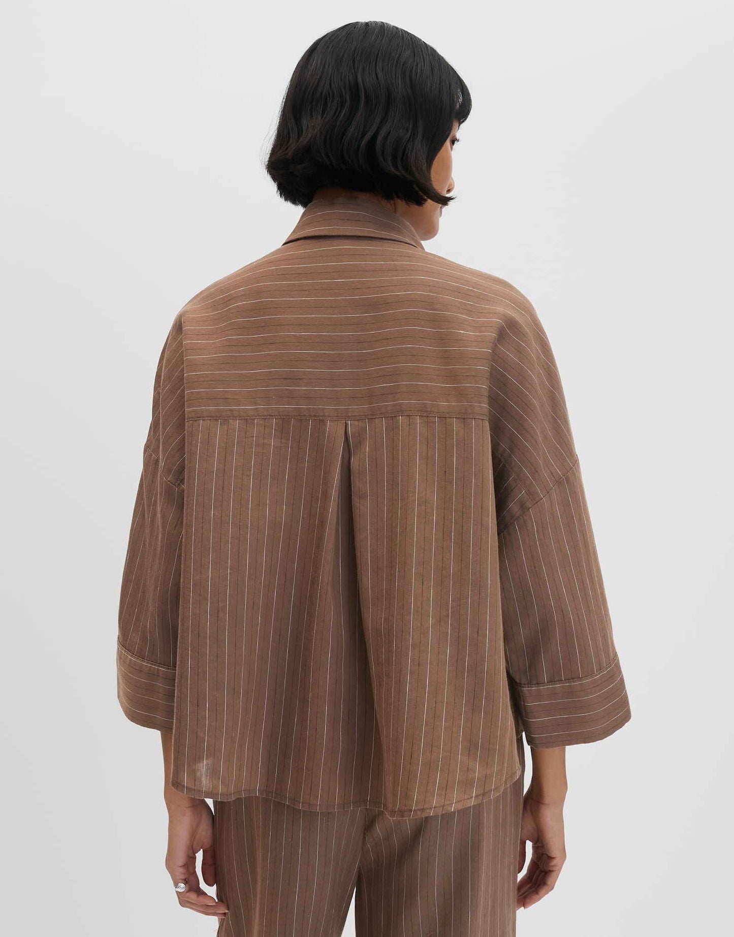 SOMEDAY BLOUSE ZALEA STRIPE HAZELNUT