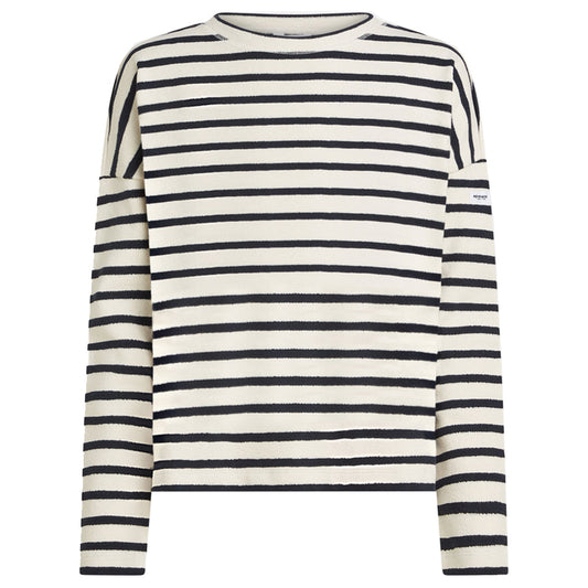 PENN&INK SWEATER STRIPE NAVY/ECRU