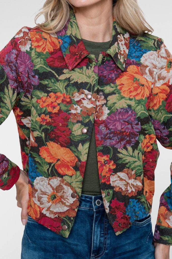 GEISHA BLOUSE BROWN/GREEN