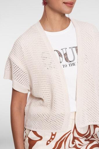 GEISHA VEST AJOUR OFF-WHITE