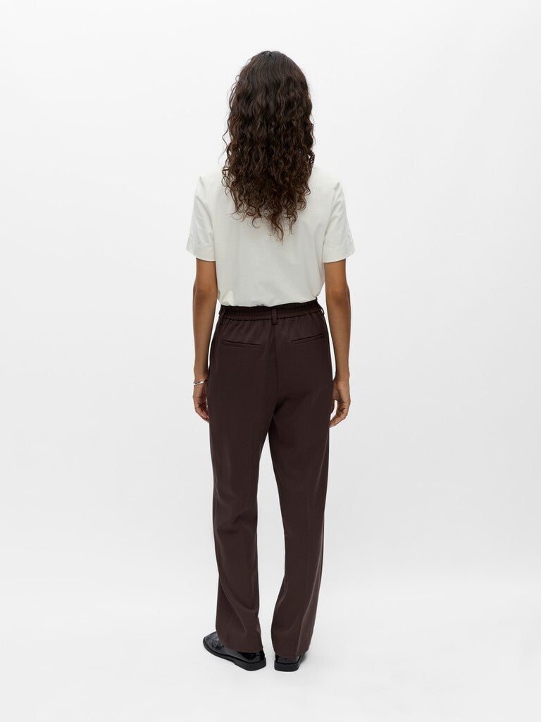 OBJECT BROEK LISA STRAIGHT SEAL BROWN