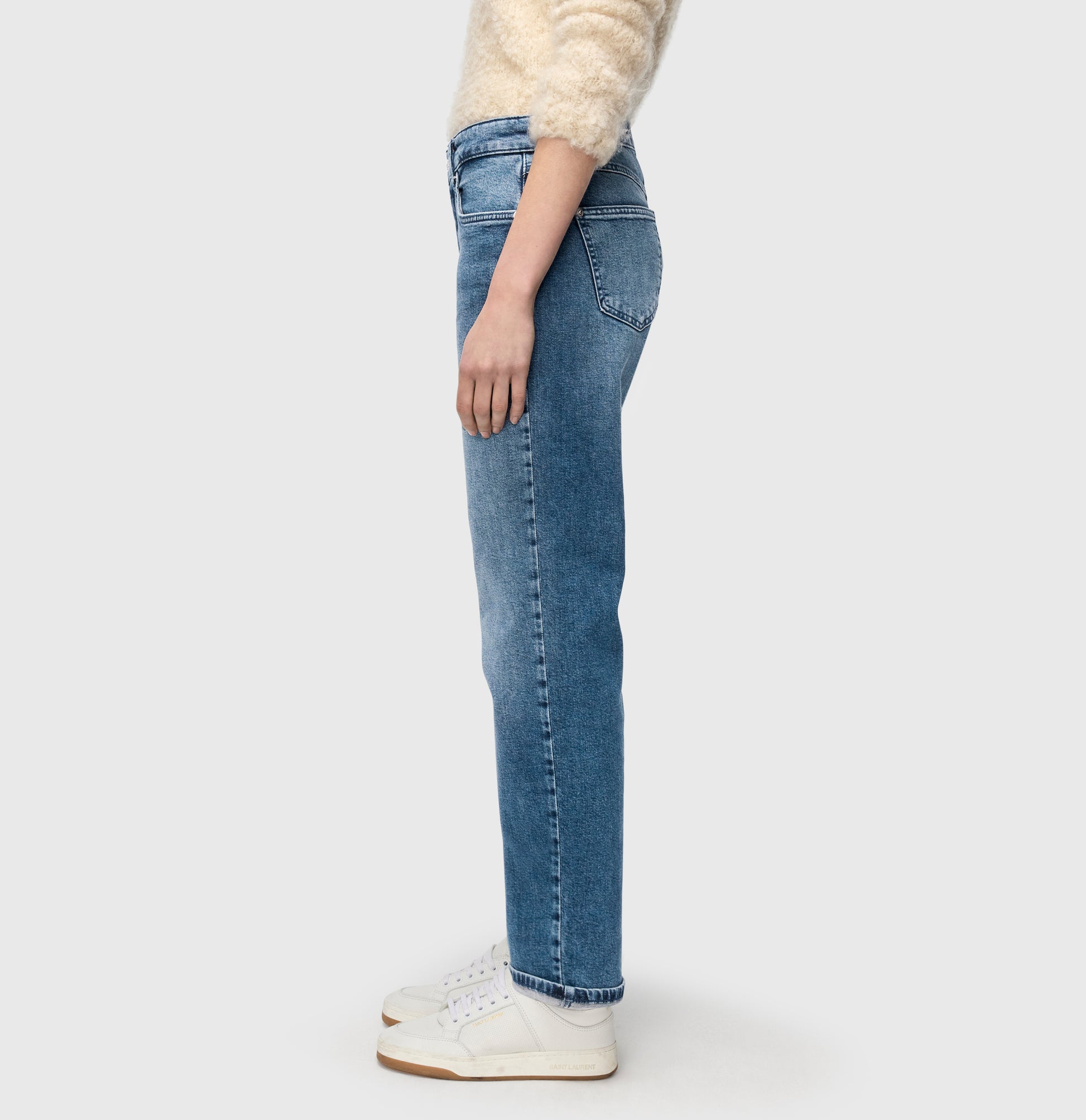 MAC JEANS STRAIGHT MID RANDOM BLUE