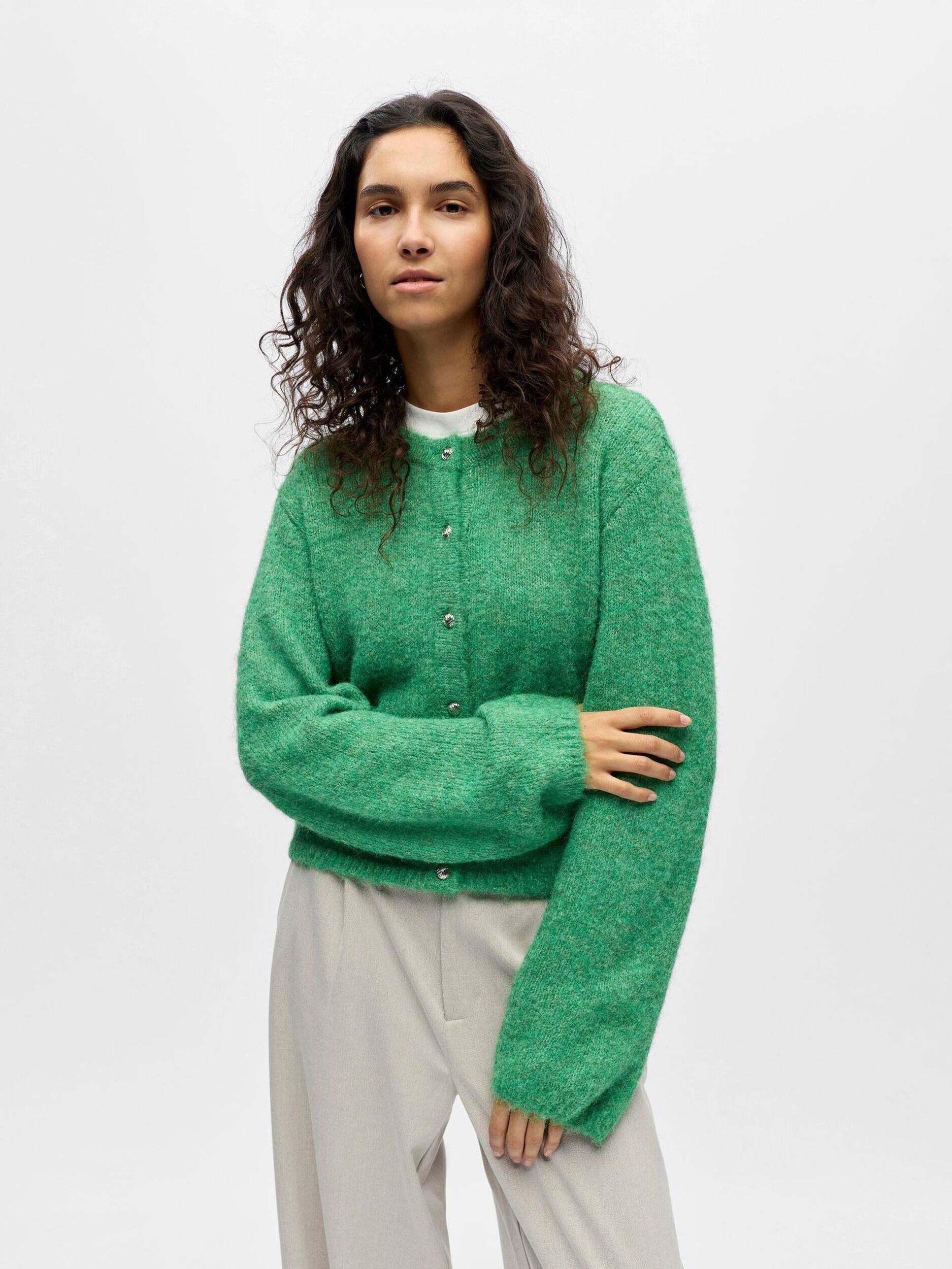 OBJECT VEST SAGGIA MEDIUM GREEN/MELANGE