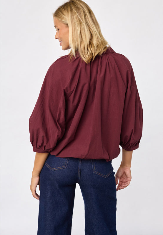 SISTERS POINT BLOUSE GIFA DARK BORDEAUX
