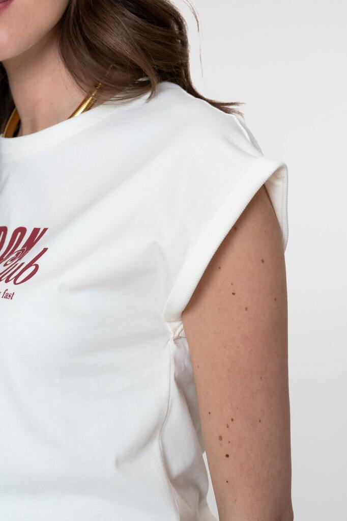 GEISHA T-SHIRT LONDON DREAM CLUB OFF-WHITE/ROSEWOOD