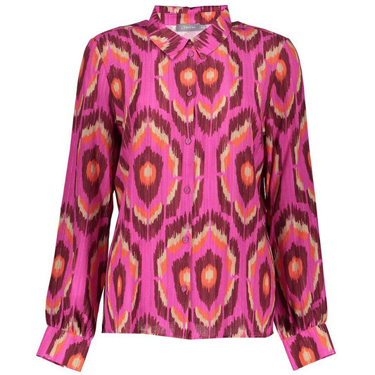 GEISHA BLOUSE GRAFISCHE PRINT PINK/FUCHSIA