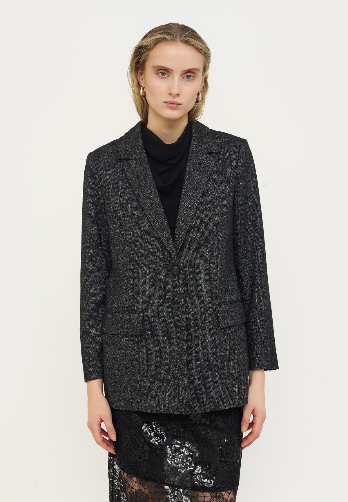 SOFT REBELS BLAZER PACE BLACK