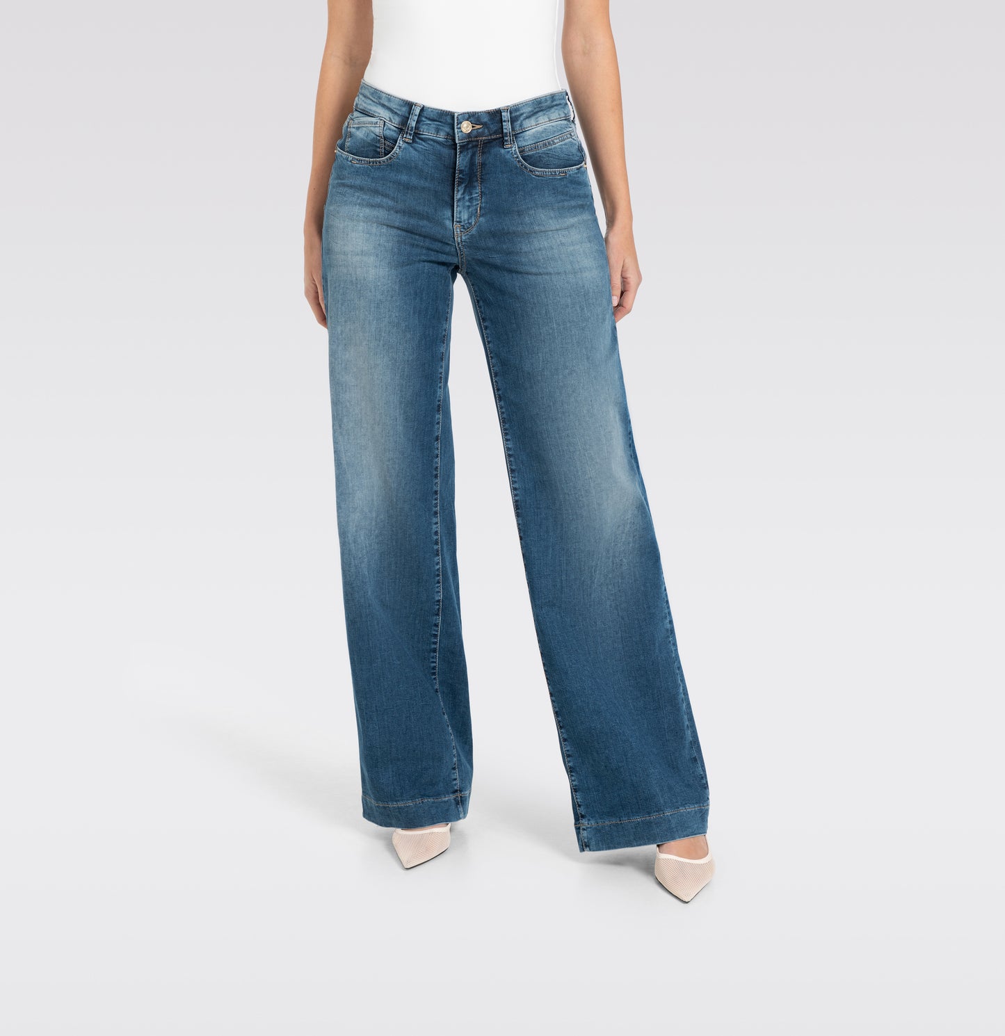 MAC JEANS RICH PALAZZO NAVY HEAVY WASH