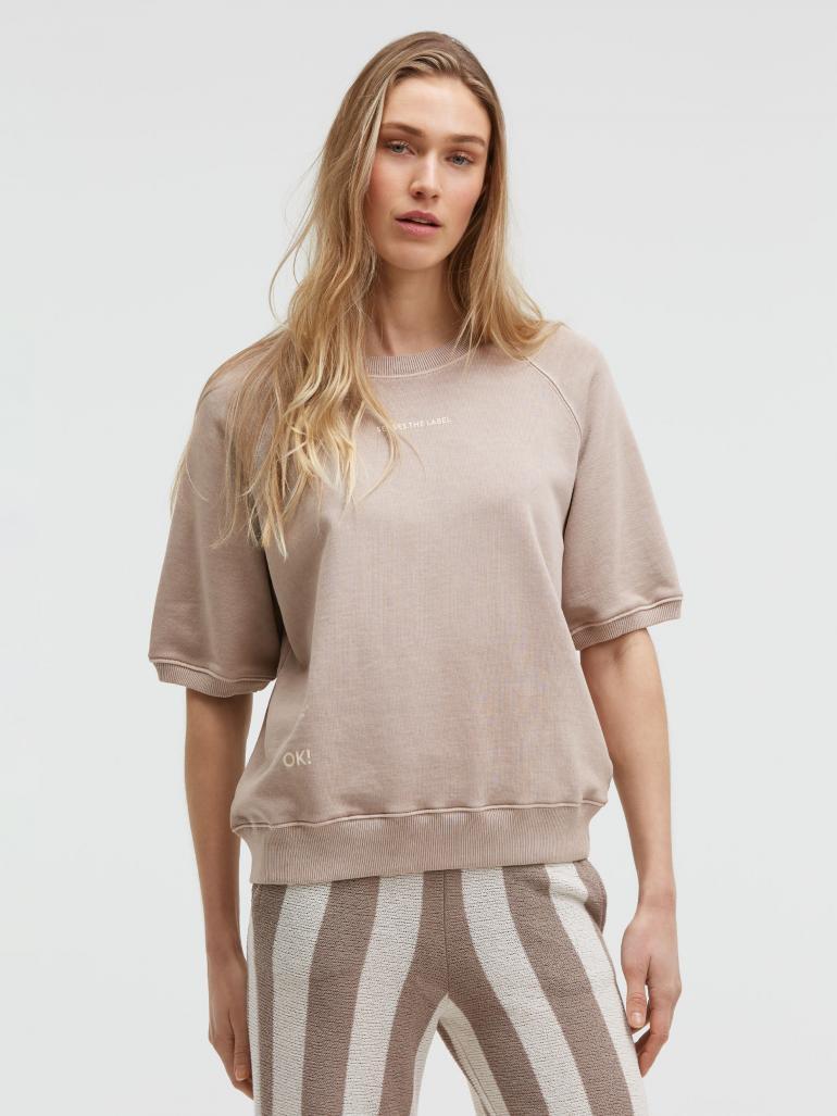 SENSES THE LABEL SWEATER SHORT SLEEVES TOFFEE