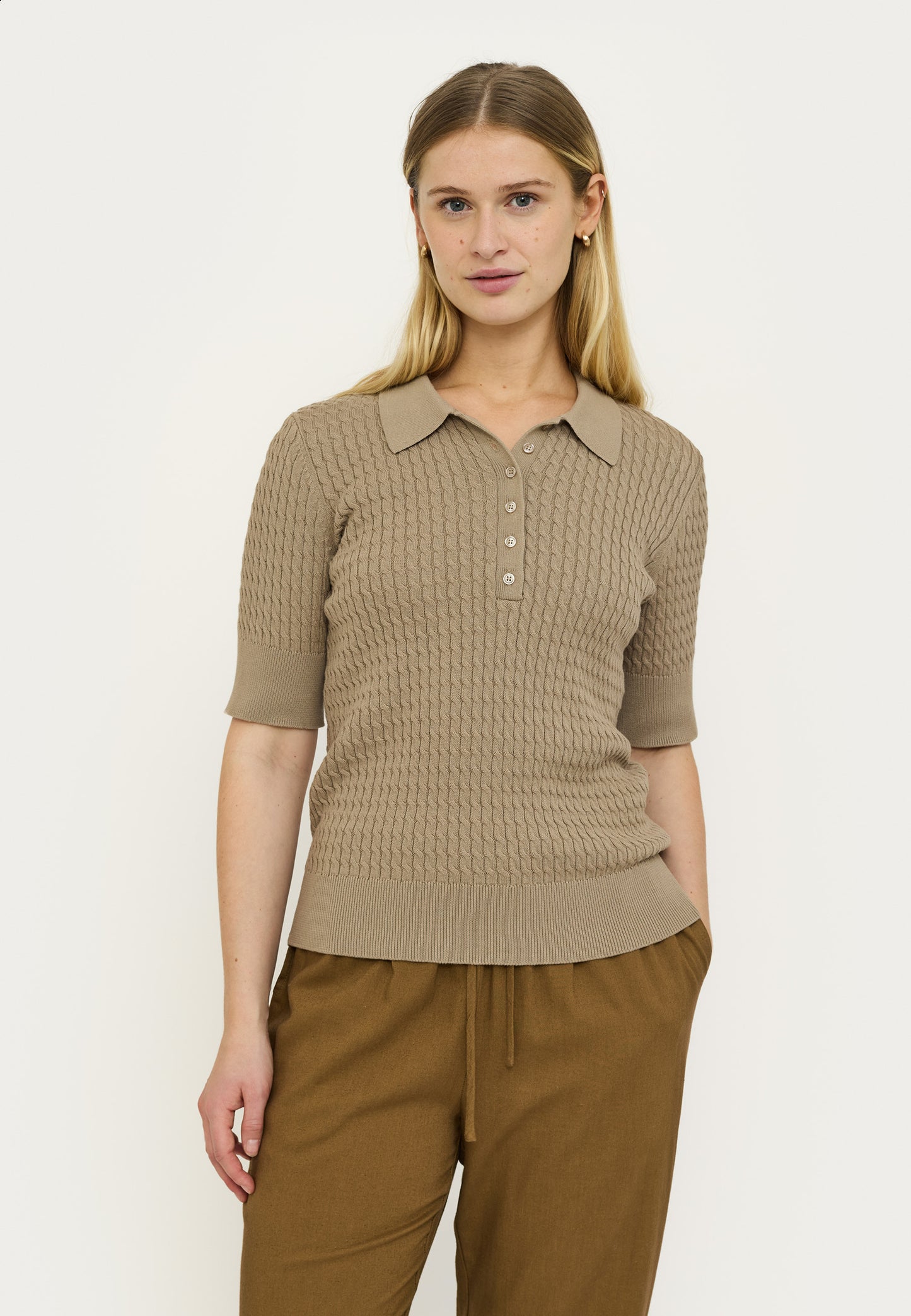 SOFT REBELS POLO BETH GREIGE