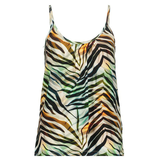 GEISHA TOP SUE BROWN/GREEN