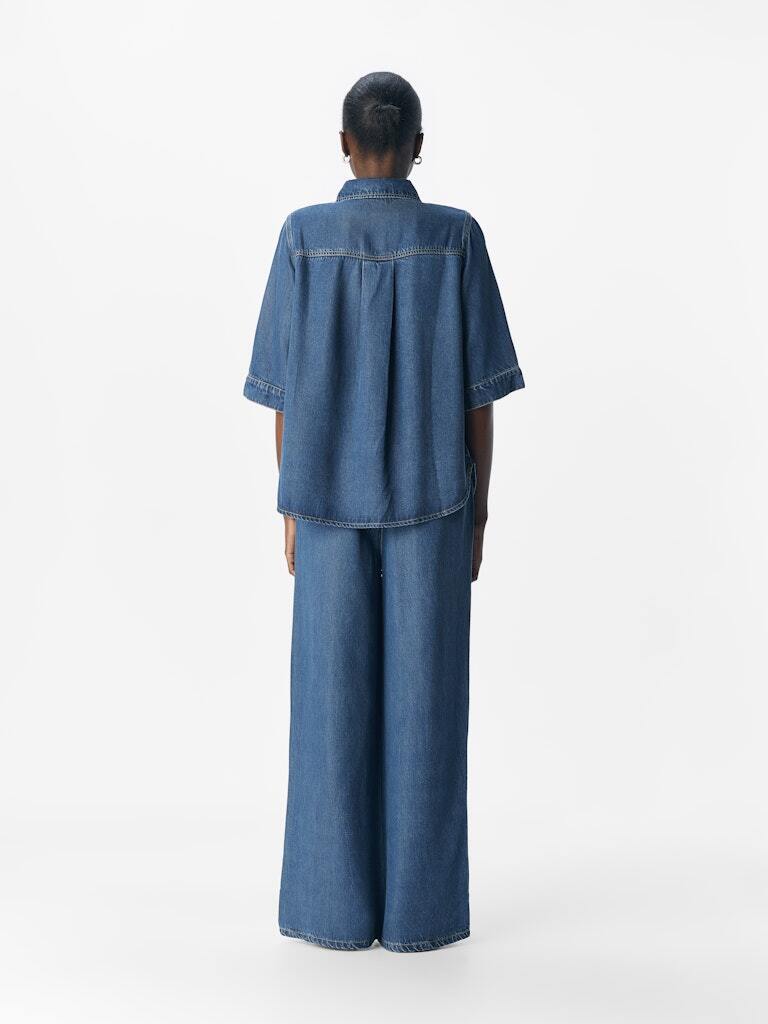 OBJECT BLOUSE FRAME DARK BLUE DENIM/RINSE WASH