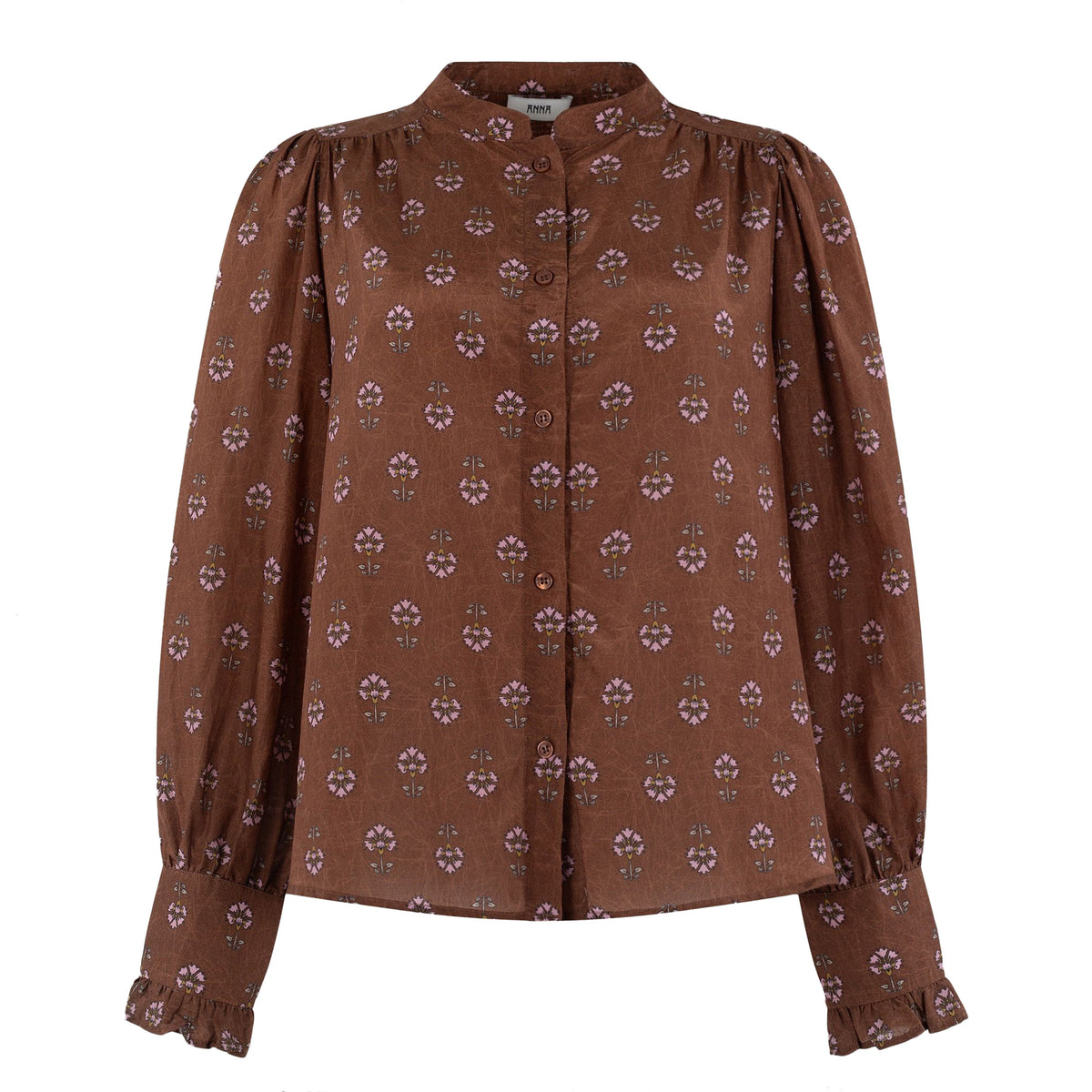 ANNA BLOUSE JACQUARD CINNAMON DESSIN