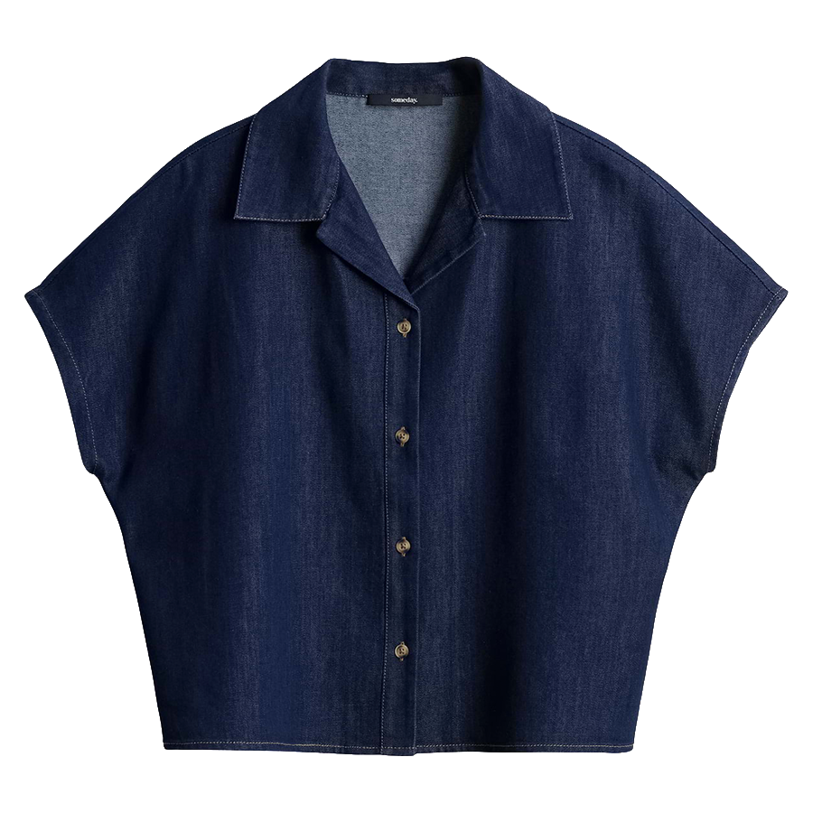 SOMEDAY BLOUSE ZONDRA DENIM RINSED DARK BLUE